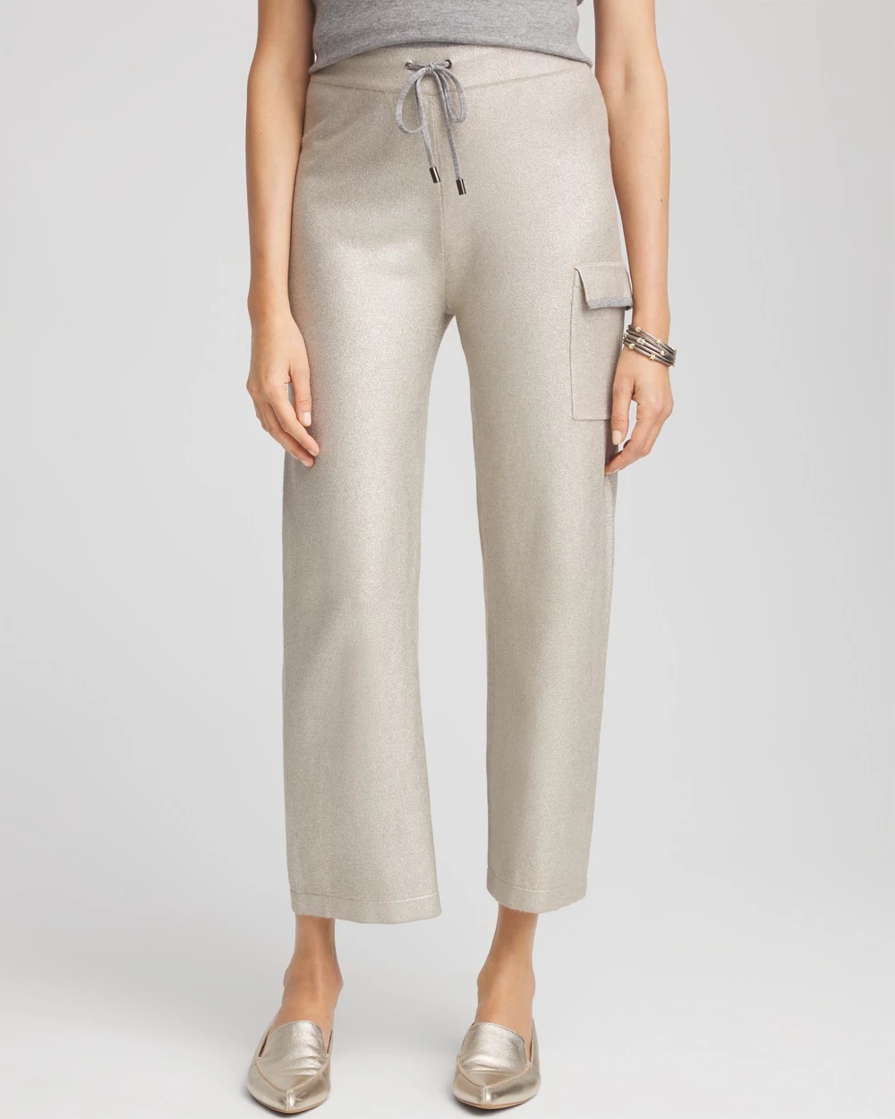 Zenergy® Luxe Foil Cashmere Blend Cargo Pants | Chico's Zenergy® Luxe Foil Cashmere Blend Cargo Pants | Chico's